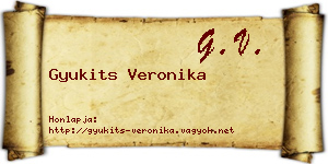 Gyukits Veronika névjegykártya